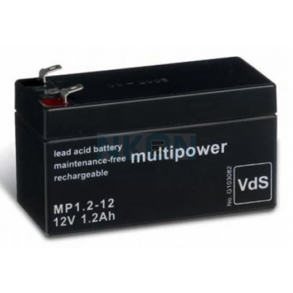 Roos strelen Zeeman Multipower 12V 1.2Ah Loodaccu - 12V - Loodaccu's - Oplaadbare batterijen |  NKON