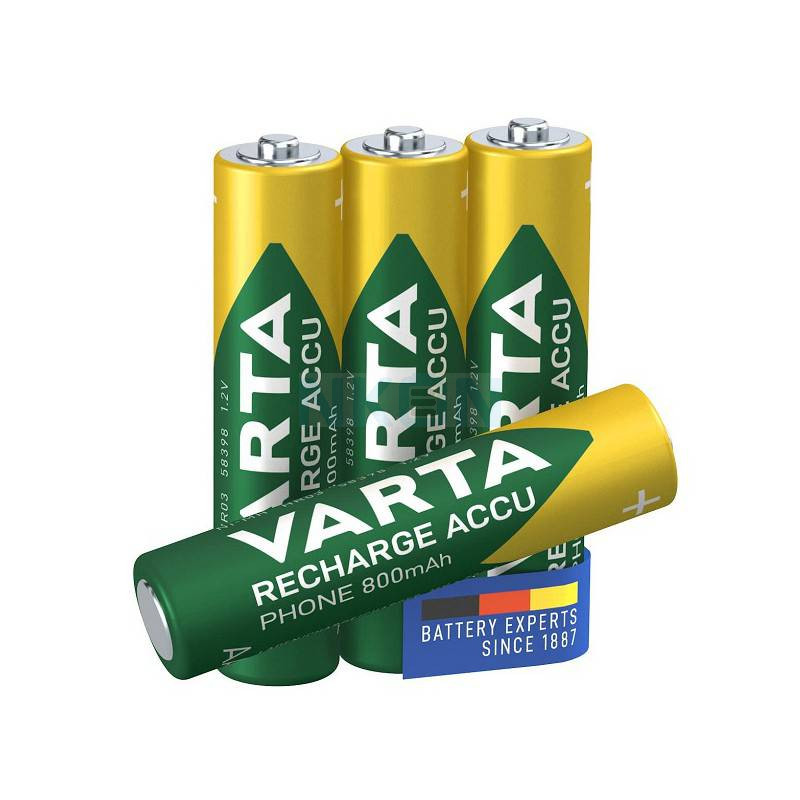Varta AAA Rechargeable Accu Batteries Nimh 800/1000 mah,quantities  4,8,12,16,20