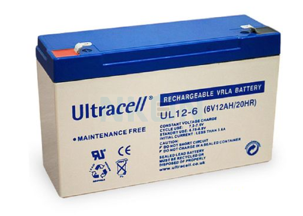 Ultracell UL12-6 6V 12Ah Batterie au plomb - 6V - Batterie au plomb - Piles  rechargeables
