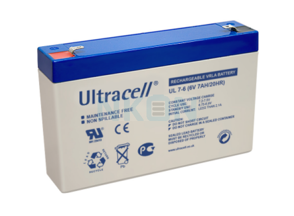 Ultracell UL7-6 6V 7Ah Batterie au plomb - 6V - Batterie au plomb