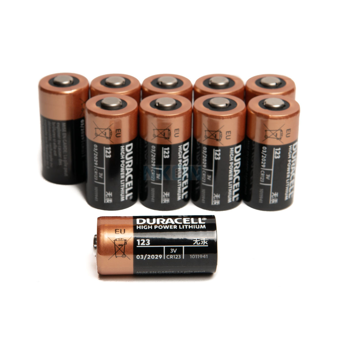  RUIHU Batería de litio CR123A, paquete de 10 baterías