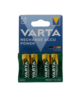 VARTA Pilas AA, recargables, paquete de 4, Recharge Accu Power