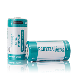 2x Keeppower CR123A 1000mAh - 2A - USB